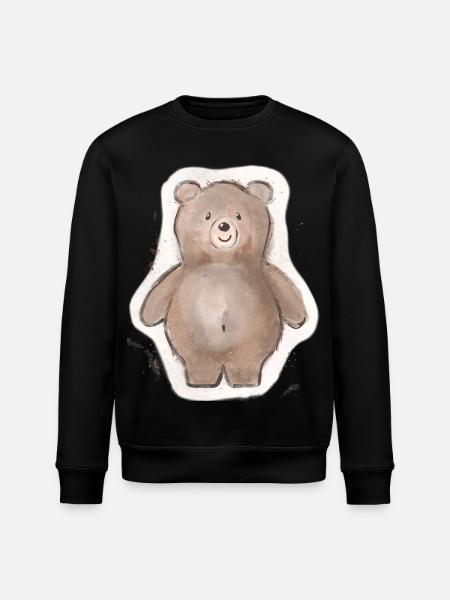 Dicker Bär - Stanley/Stella Unisex Bio-Sweatshirt ROLLER - Schwarz