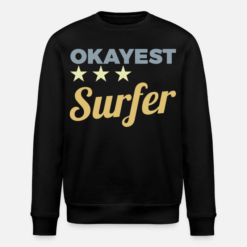 Durchschnittlicher Surfer - Stanley/Stella Unisex Bio-Sweatshirt ROLLER - Schwarz