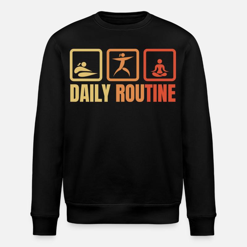 Daily Yoga Routine - Stanley/Stella ROLLER Unisex Organic Sweatshirt - black