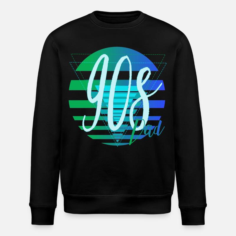 90er-Jahre-Papa – Cooler Papa Retro-Design - Stanley/Stella Unisex Bio-Sweatshirt ROLLER - Schwarz
