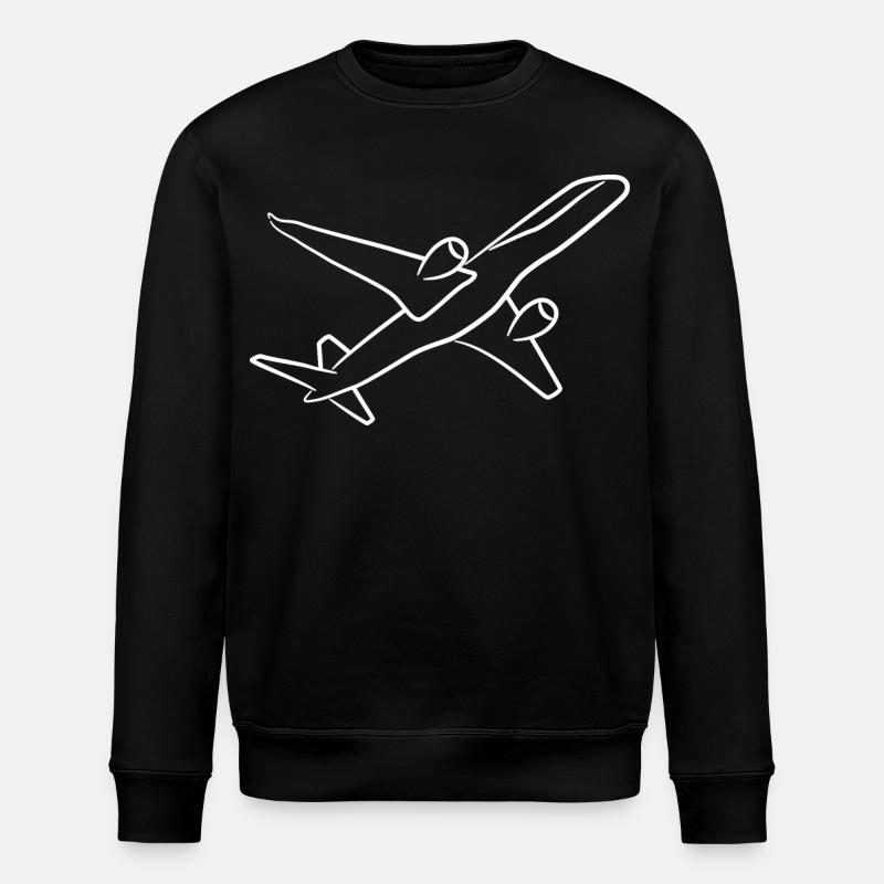 Croquis d’avion - Sweat bio ROLLER Stanley/Stella Unisexe - noir