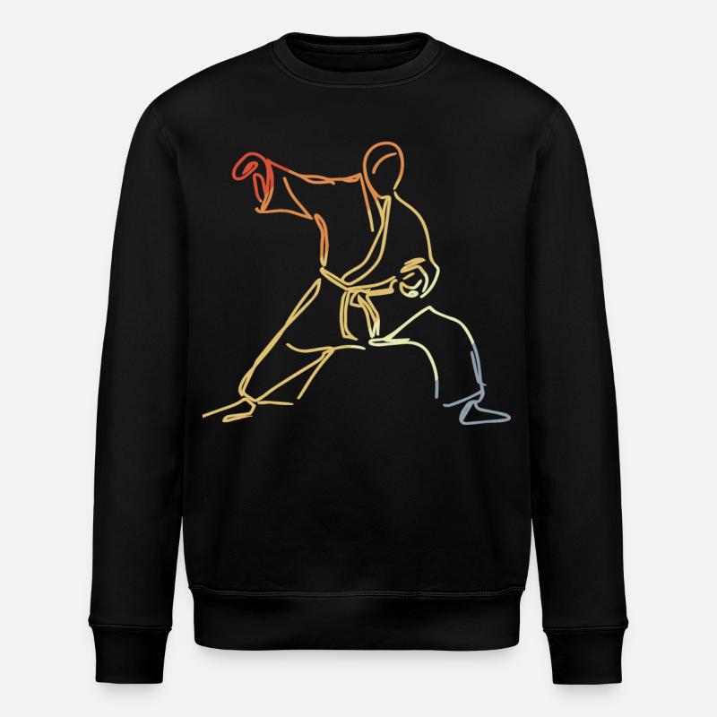 Judo Zeichnung - Stanley/Stella Unisex Bio-Sweatshirt ROLLER - Schwarz