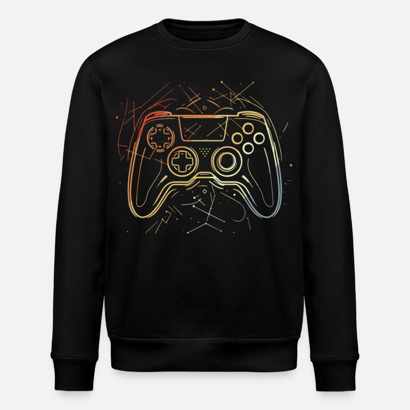 Gaming Controller Sketch Retro - Stanley/Stella ROLLER Unisex Organic Sweatshirt - black