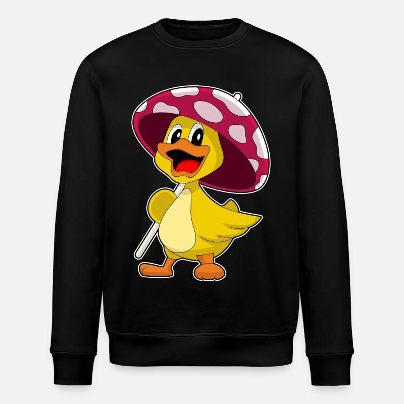 Ente Regenschirm - Stanley/Stella Unisex Bio-Sweatshirt ROLLER - Schwarz