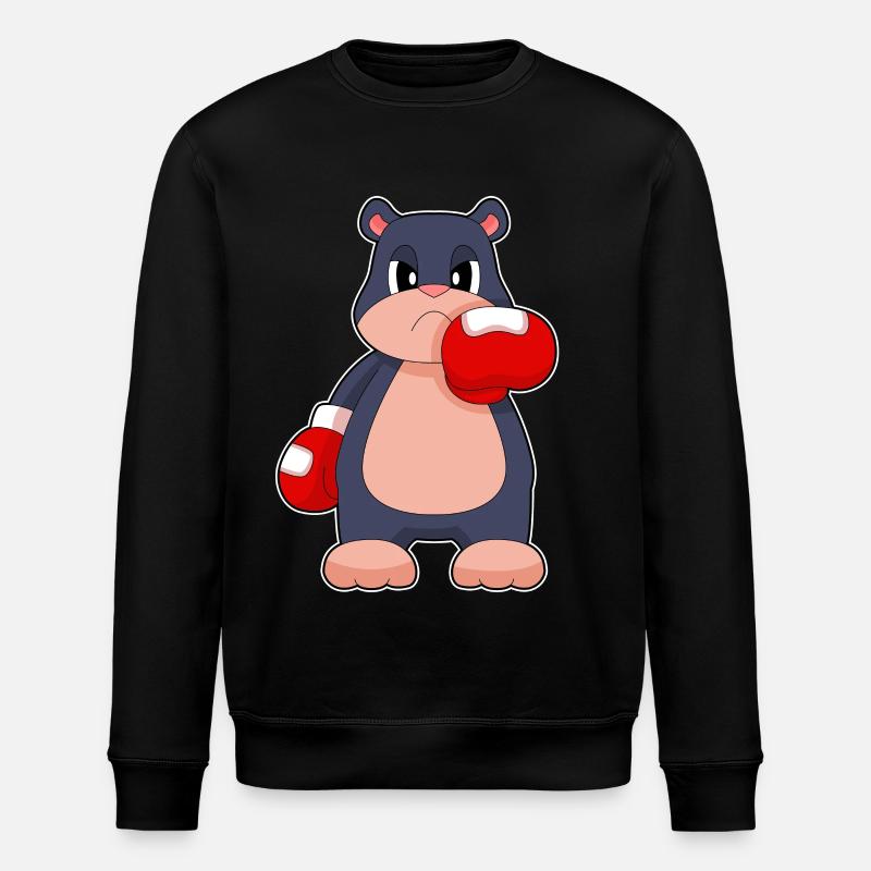 Maulwurf Boxer Boxhandschuhe Boxen - Stanley/Stella Unisex Bio-Sweatshirt ROLLER - Schwarz