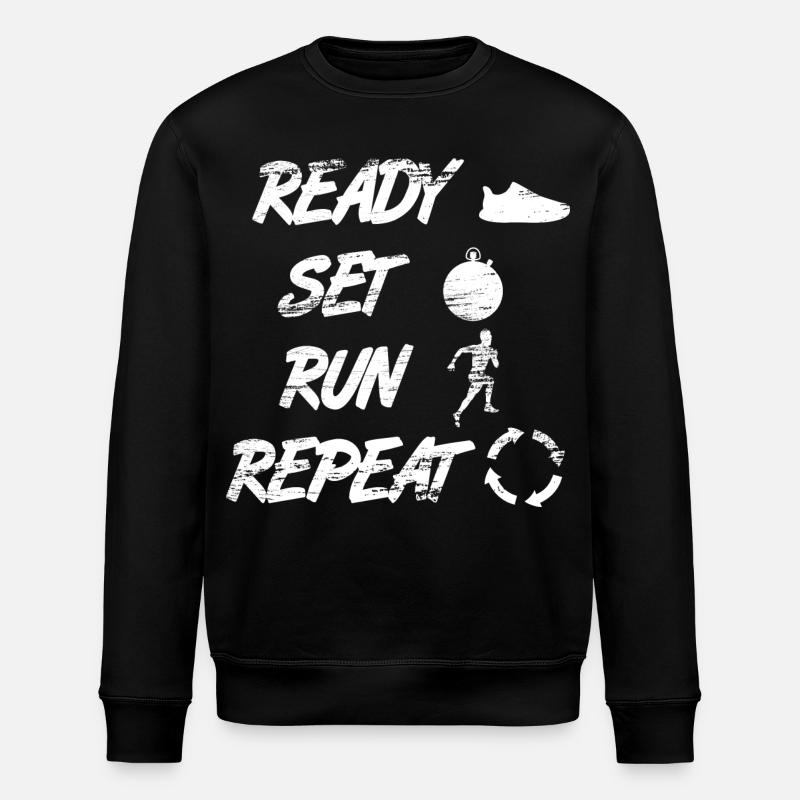 Ready Set Run Repeat - Stanley/Stella Unisex Bio-Sweatshirt ROLLER - Schwarz