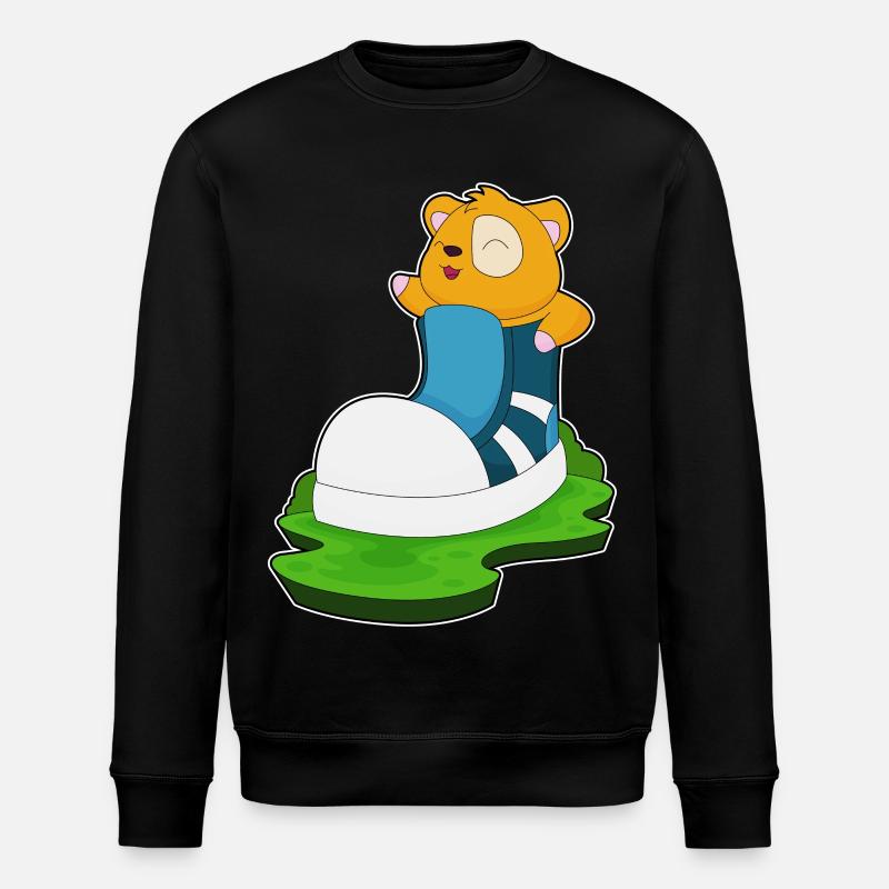 Hamster großer Schuh - Stanley/Stella Unisex Bio-Sweatshirt ROLLER - Schwarz