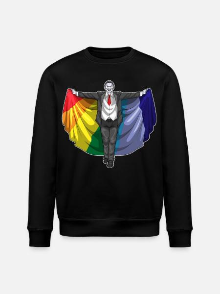 Vampire Halloween Rainbow - Stanley/Stella ROLLER Unisex Organic Sweatshirt - black