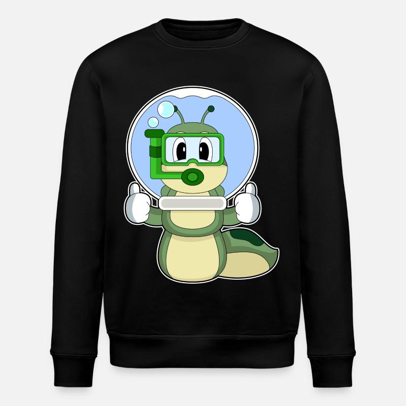 Raupe Aquarium - Stanley/Stella Unisex Bio-Sweatshirt ROLLER - Schwarz