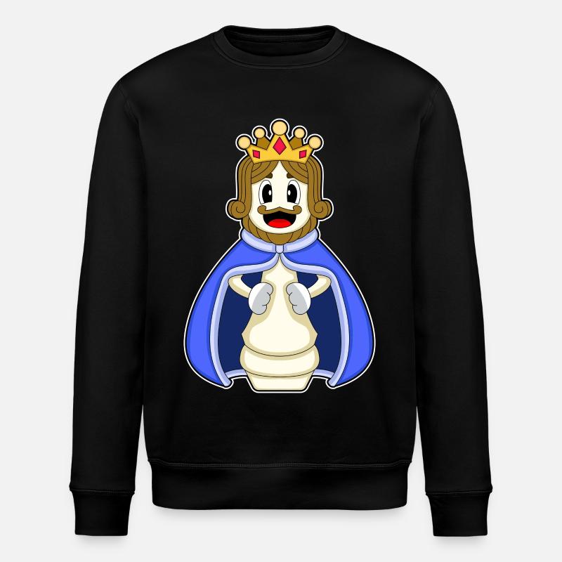 Schachfigur König Schach - Stanley/Stella Unisex Bio-Sweatshirt ROLLER - Schwarz