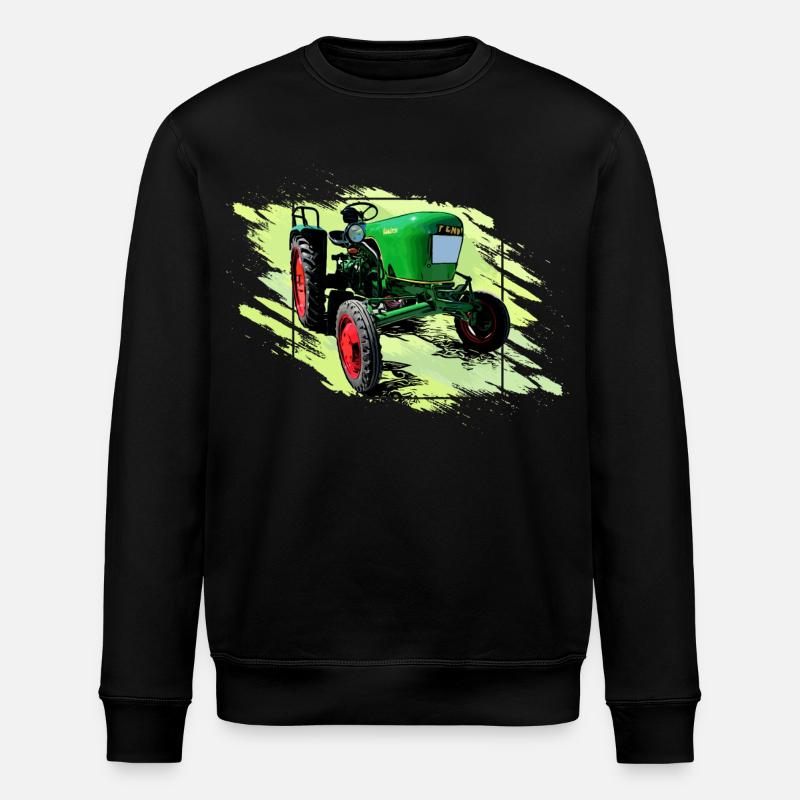 Dieselross F12 Oldtimer Traktor - Stanley/Stella Unisex Bio-Sweatshirt ROLLER - Schwarz