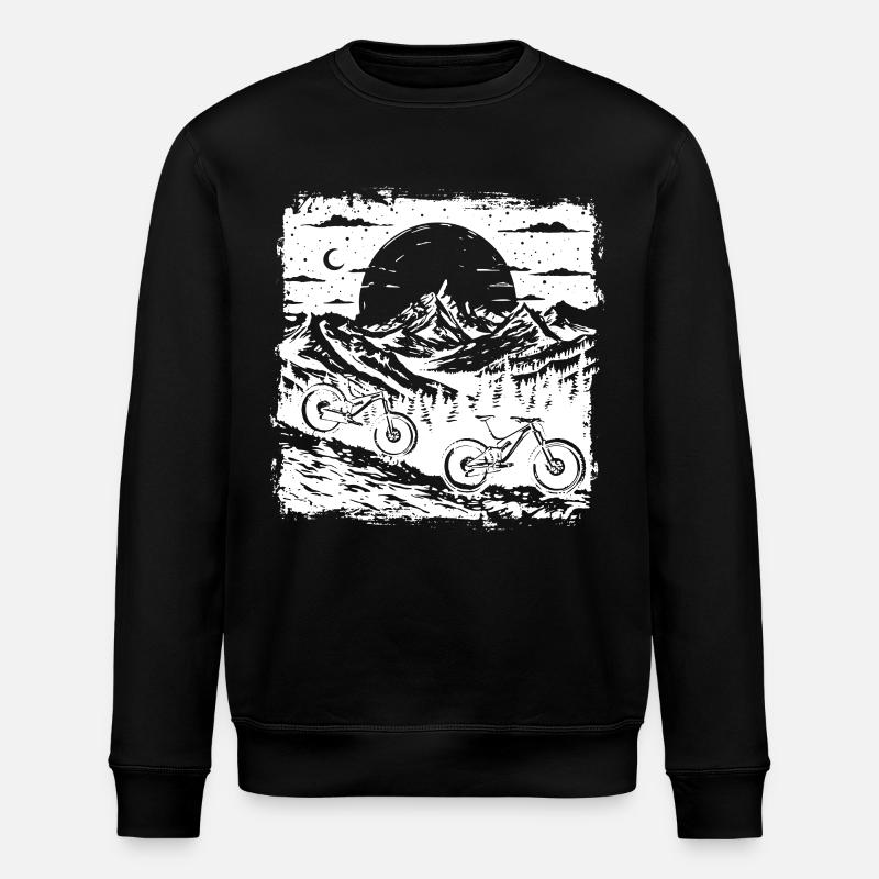 Croquis de VTT - Sweat bio ROLLER Stanley/Stella Unisexe - noir