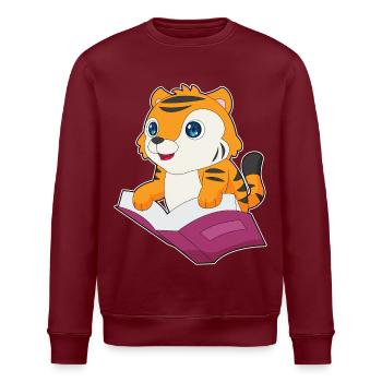 Tiger Buch - Stanley/Stella Unisex Bio-Sweatshirt ROLLER - Burgunderrot - Vorne - Nik (191cm)