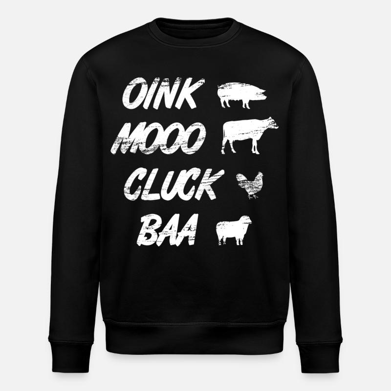 Oink Mooo Cluck Baa - Stanley/Stella Unisex Bio-Sweatshirt ROLLER - Schwarz