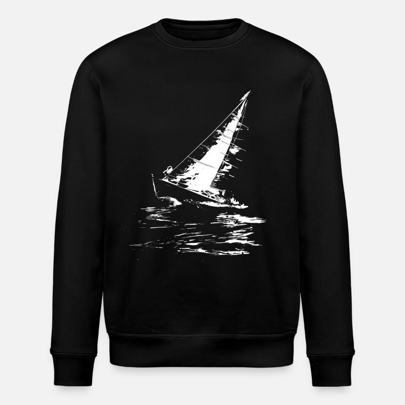 Sailing Graphics - Stanley/Stella ROLLER Unisex Organic Sweatshirt - black