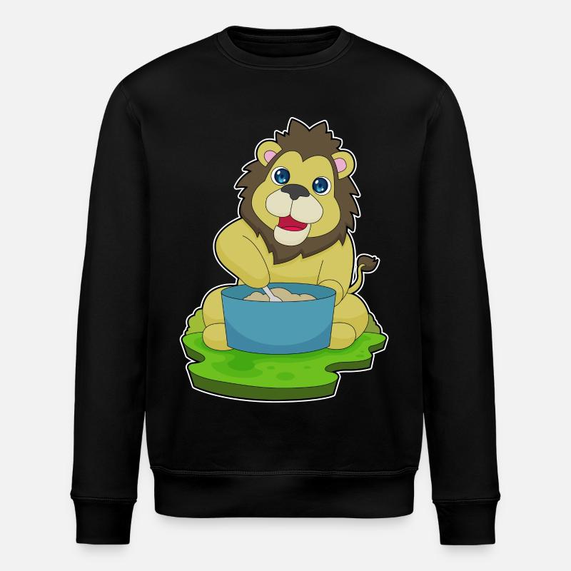 Löwe Kochtopf Löffel - Stanley/Stella Unisex Bio-Sweatshirt ROLLER - Schwarz