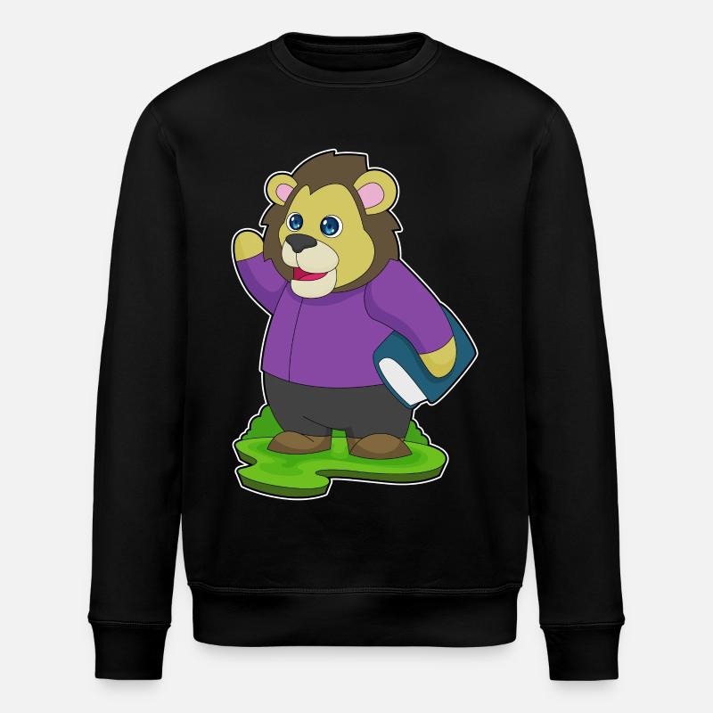 Livre Lion Nerd - Sweat bio ROLLER Stanley/Stella Unisexe - noir