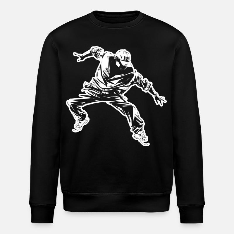 Dessin de breakdance - Sweat bio ROLLER Stanley/Stella Unisexe - noir