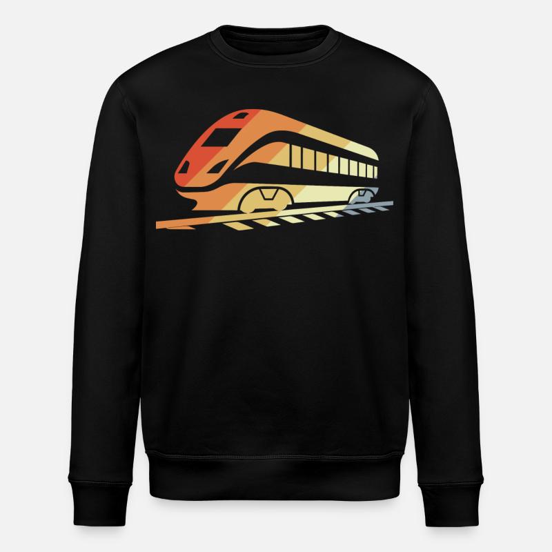 Eisenbahn Retro Stil - Stanley/Stella Unisex Bio-Sweatshirt ROLLER - Schwarz