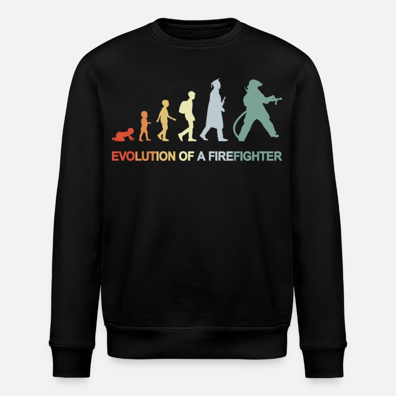 Évolution des pompiers - Sweat bio ROLLER Stanley/Stella Unisexe - noir