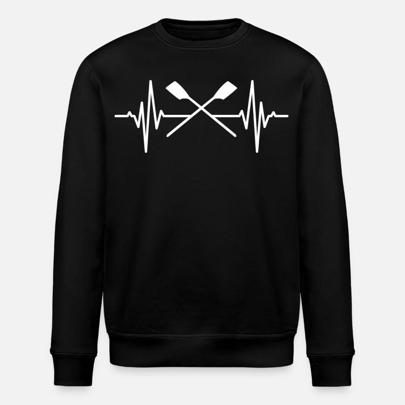 Battement de cœur de l’aviron - Sweat bio ROLLER Stanley/Stella Unisexe - noir