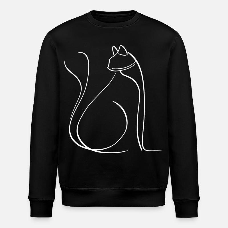 Cat - Stanley/Stella ROLLER Unisex Organic Sweatshirt - black