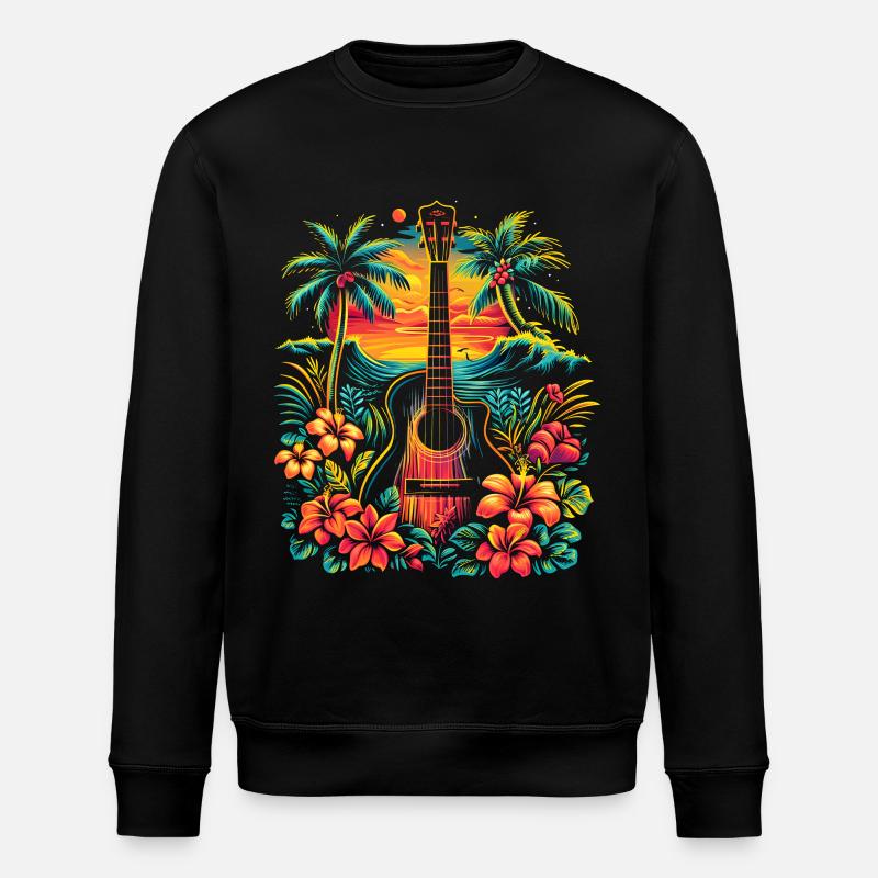 Illustration de guitare - Sweat bio ROLLER Stanley/Stella Unisexe - noir