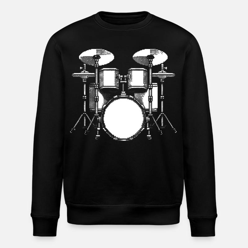 Drums Graphics - Stanley/Stella ROLLER Unisex Organic Sweatshirt - black
