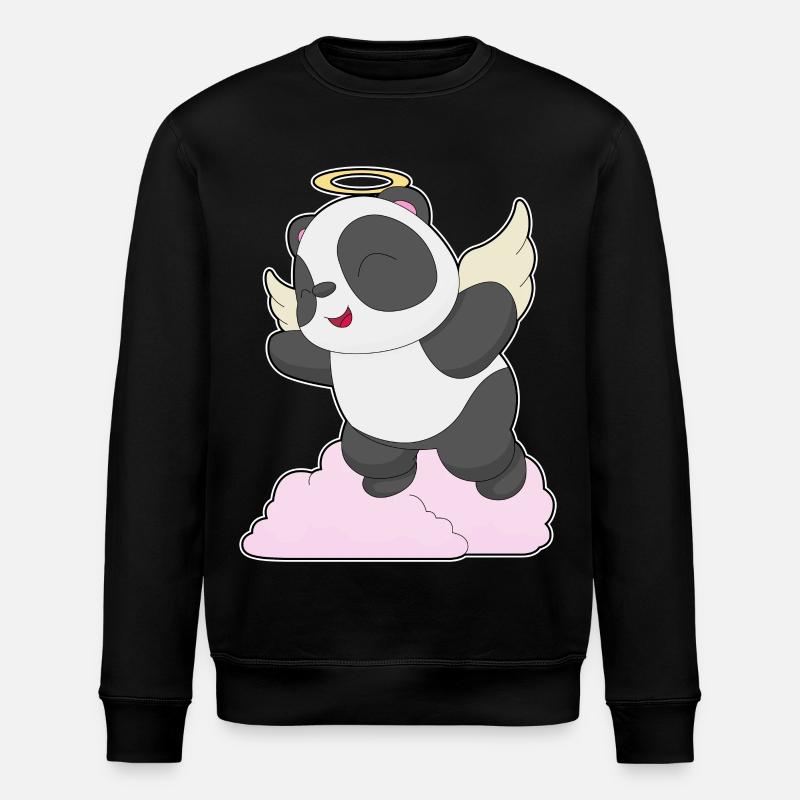 Panda Ange Ange Ailes - Sweat bio ROLLER Stanley/Stella Unisexe - noir
