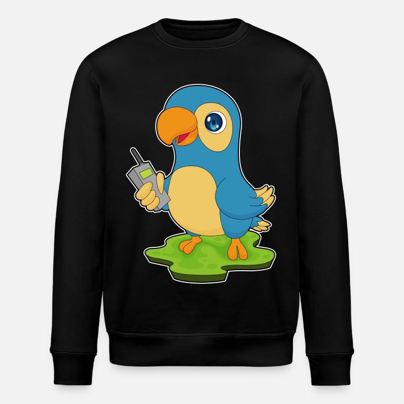 Papagei Radio - Stanley/Stella Unisex Bio-Sweatshirt ROLLER - Schwarz