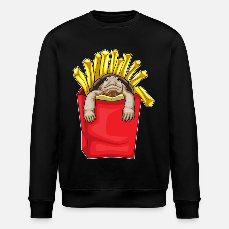 Frites de tortue - Sweat bio ROLLER Stanley/Stella Unisexe - noir