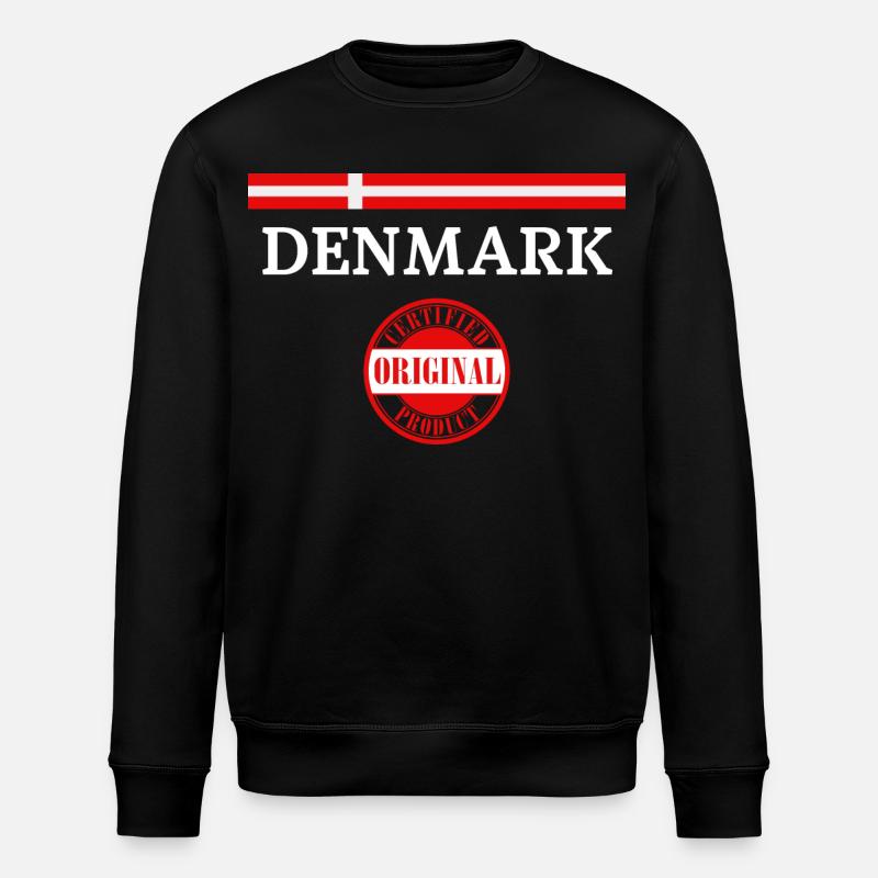 Drapeau du Danemark, fierté danoise - Sweat bio ROLLER Stanley/Stella Unisexe - noir