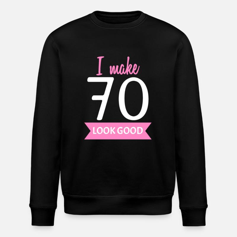 70 Years Grandma Saying - Stanley/Stella ROLLER Unisex Organic Sweatshirt - black