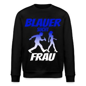 Blauer Sucht Frau - Stanley/Stella Unisex Bio-Sweatshirt ROLLER - Schwarz - Vorne - Nik (191cm)