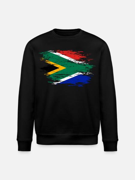 South Africa flag used - Stanley/Stella ROLLER Unisex Organic Sweatshirt - black