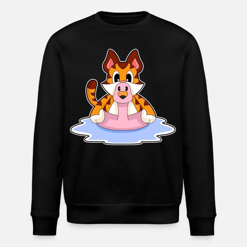 Flamant rose tigré - Sweat bio ROLLER Stanley/Stella Unisexe - noir