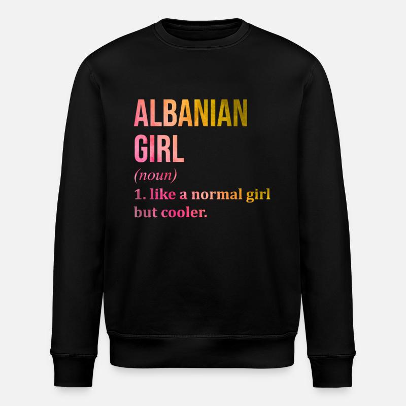 Albanien - Stanley/Stella Unisex Bio-Sweatshirt ROLLER - Schwarz