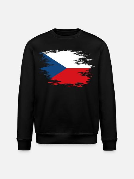 Czech Republic flag used design - Stanley/Stella ROLLER Unisex Organic Sweatshirt - black