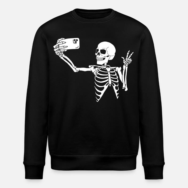 Selfie mortel (blanc) - Sweat bio ROLLER Stanley/Stella Unisexe - noir