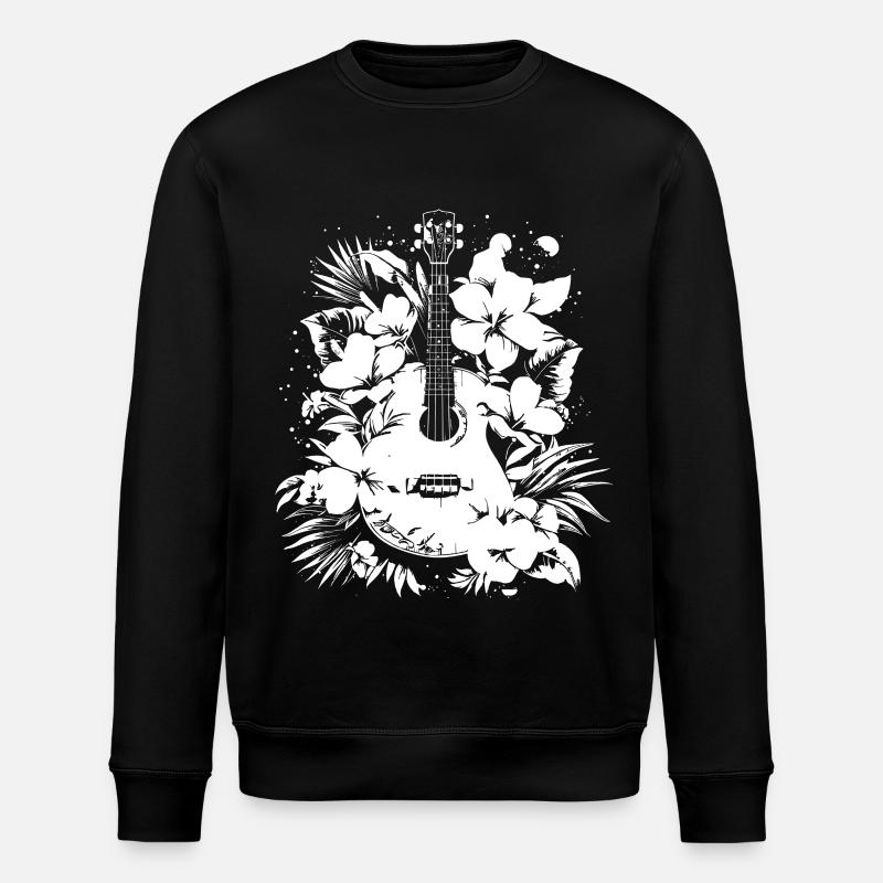 Ukulele Comic - Stanley/Stella ROLLER Unisex Organic Sweatshirt - black