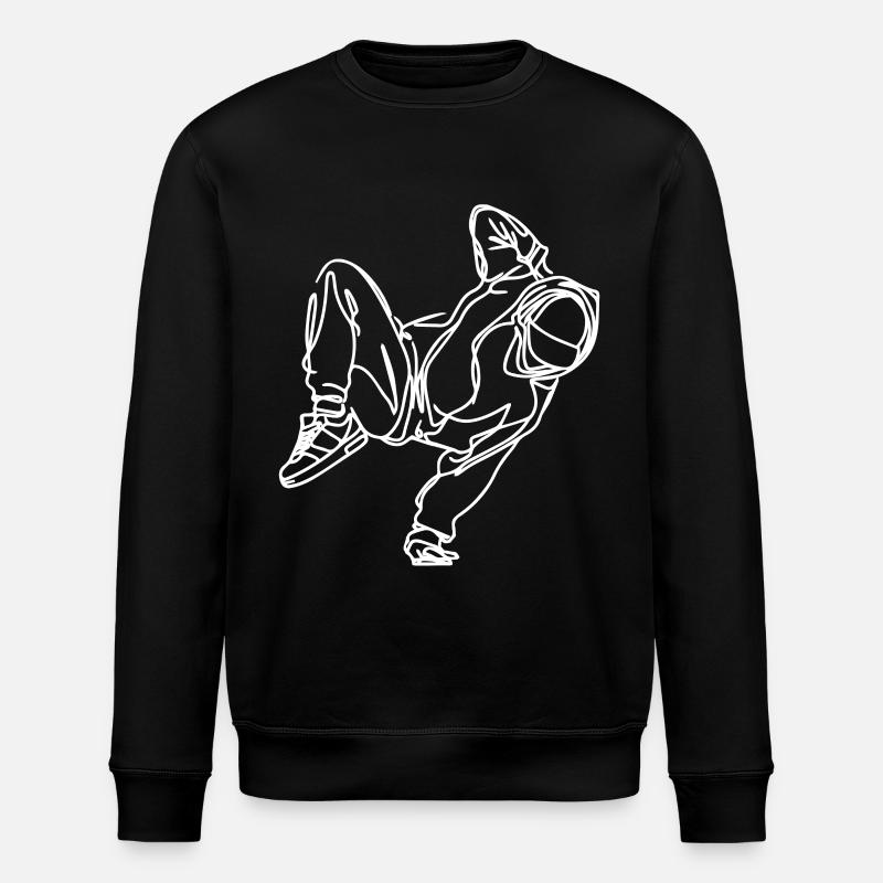 Breakdancer Zeichnung - Stanley/Stella Unisex Bio-Sweatshirt ROLLER - Schwarz