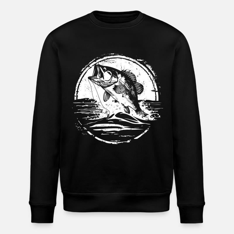 Fisch Zeichnung - Stanley/Stella Unisex Bio-Sweatshirt ROLLER - Schwarz