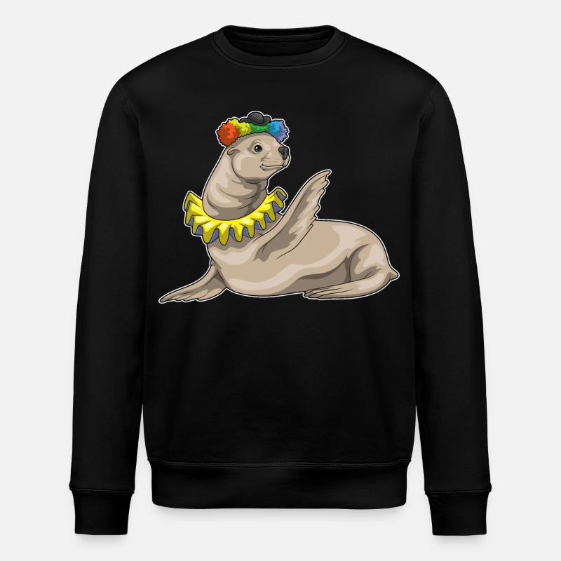 Seal Clown - Stanley/Stella ROLLER Unisex Organic Sweatshirt - black