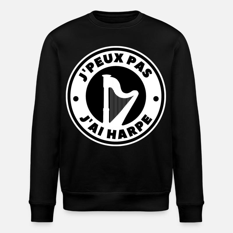 je peux pas j'ai harpe - Sweat bio ROLLER Stanley/Stella Unisexe - noir