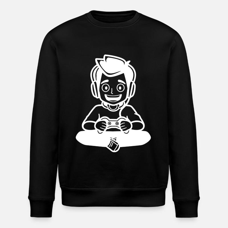 Gamer Junge - Stanley/Stella Unisex Bio-Sweatshirt ROLLER - Schwarz