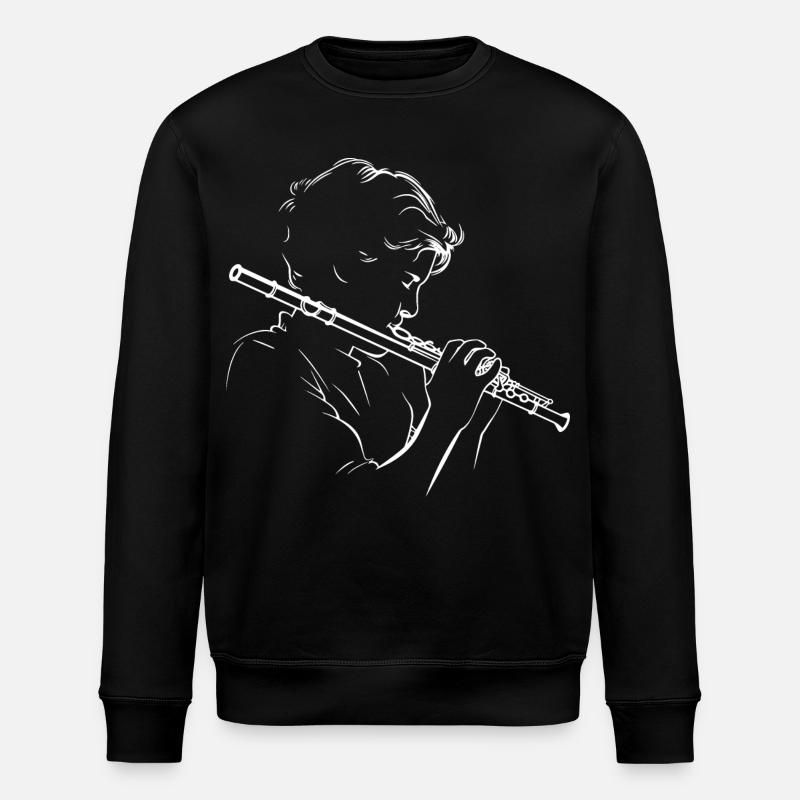 Flûte Garçon Line Art - Sweat bio ROLLER Stanley/Stella Unisexe - noir