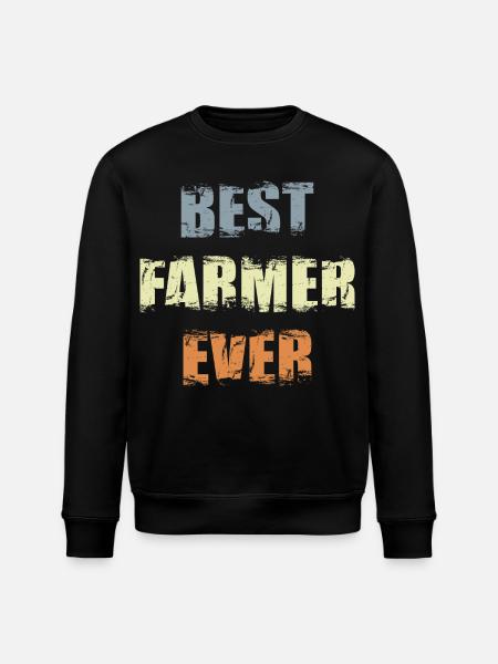 Best farmer of all time - Stanley/Stella ROLLER Unisex Organic Sweatshirt - black