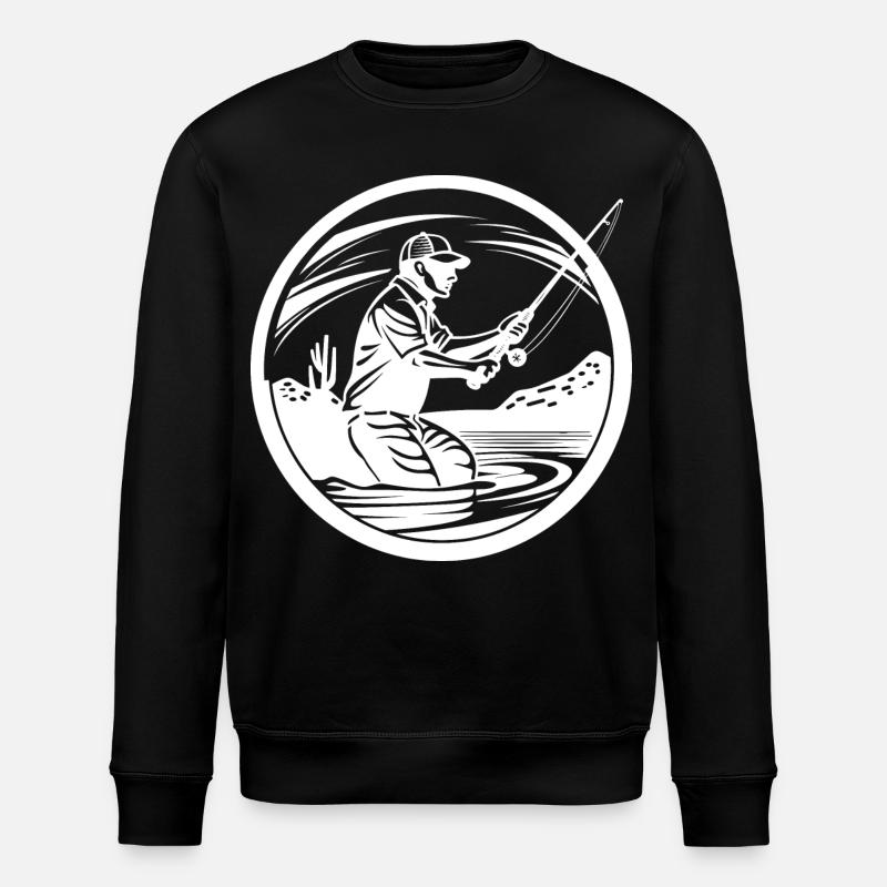 Dessin de pêche - Sweat bio ROLLER Stanley/Stella Unisexe - noir