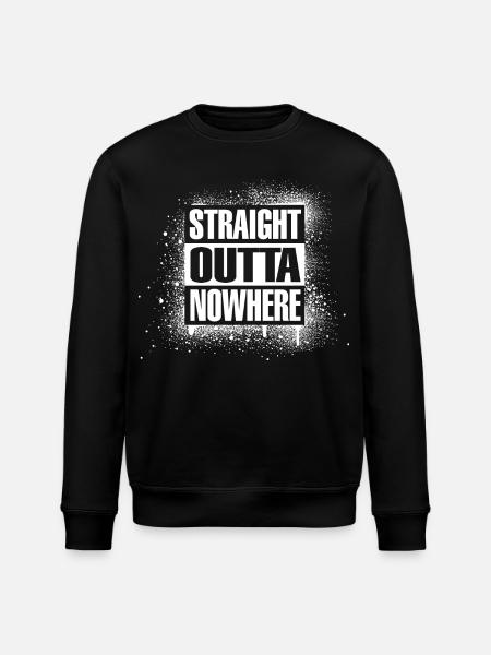 Straight outta nowhere - Stanley/Stella Unisex Bio-Sweatshirt ROLLER - Schwarz
