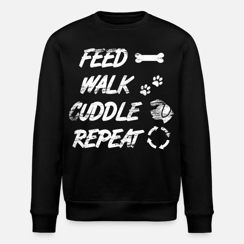 Feed Walk Cuddle Repeat - Stanley/Stella Unisex Bio-Sweatshirt ROLLER - Schwarz